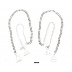 Bra Straps - Two-row Crystal Chain Strap - Clear - BS-HH04