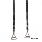 Bra Straps - Two-row Crystal Chain Strap - Black - BS-HH118BK