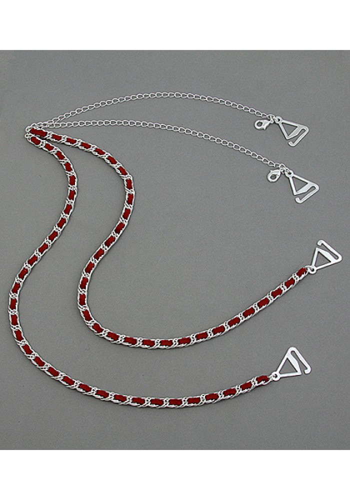 Bra Straps - CNL Style Chain Strap - Red - BS-HH165RD