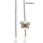 Bra Straps - Single Line w/ Butterfly Charm - Purple - BS-HH19BUTPL