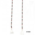 Bra Straps - Single Line Crystal Chain Strap - Red & Green - BS-HH19XMS