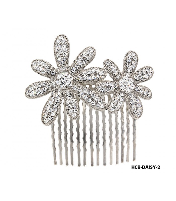 Hair Comb – Bridal Hair Combs & Clips w/ Austrian Crystal Stones Daisy - HCB-DAISY-2