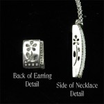 Gift set: Swarovski Cubic Zirconia w/ Opal Necklace & Earrings Set - NE-JP10993W