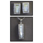Gift set: Swarovski Cubic Zirconia w/ Opal Necklace & Earrings Set - NE-JP10993W