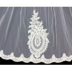 Veil - One Layer - Sequined lace embroidery - 36" - VL-V1019IV