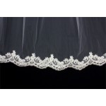 Veil - Sequined lace embroidery - 36" - VL-V1072IV