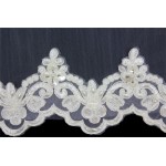 Veil - One Layer - Sequined lace embroidery - 36" - VL-V1073IV