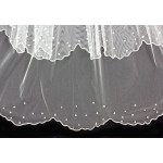 Veil - Multi layers - Pearl and clear stones embellishment  - 36" - VL-V103IV