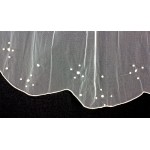 Veil - Pearl Embellishment - Multiple Layers with Finished Hem - 38" - VL-V119IV