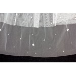 Veil - Multi layers - Pearl and Clear Stones Embellishment - 35" - VL-V126IV