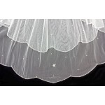Veil - Multi Layer - Clear Beaded Embellishment - 38" - VL-V50142IV