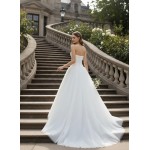"Ethereal Romance" Strapless Sweetheart Tulle Ball Gown with Crepe Corset Bodice - BLC-BC2501A