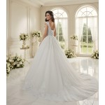 Heavy Lace Appliques Tulle Ball Gown - BLL-B34558