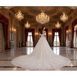 Off-Shoulder Lace & Tulle Ballgown Wedding Dress -  BLL-B54663