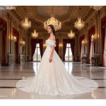 Off-Shoulder Lace & Tulle Ballgown Wedding Dress -  BLL-B54663