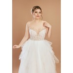 Ball Gown Glitter Floral Spaghetti Straps  Wedding Dress - CB-B1001