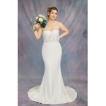 Fitted & Flare Sweetheart Sequined Over-lace Corset Wedding Dress - CB-F1001