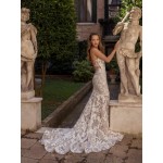 Mermaid Beaded and Sequined Sweetheart w/ Detachable Sleeve Wedding Dress - LRS-23-016