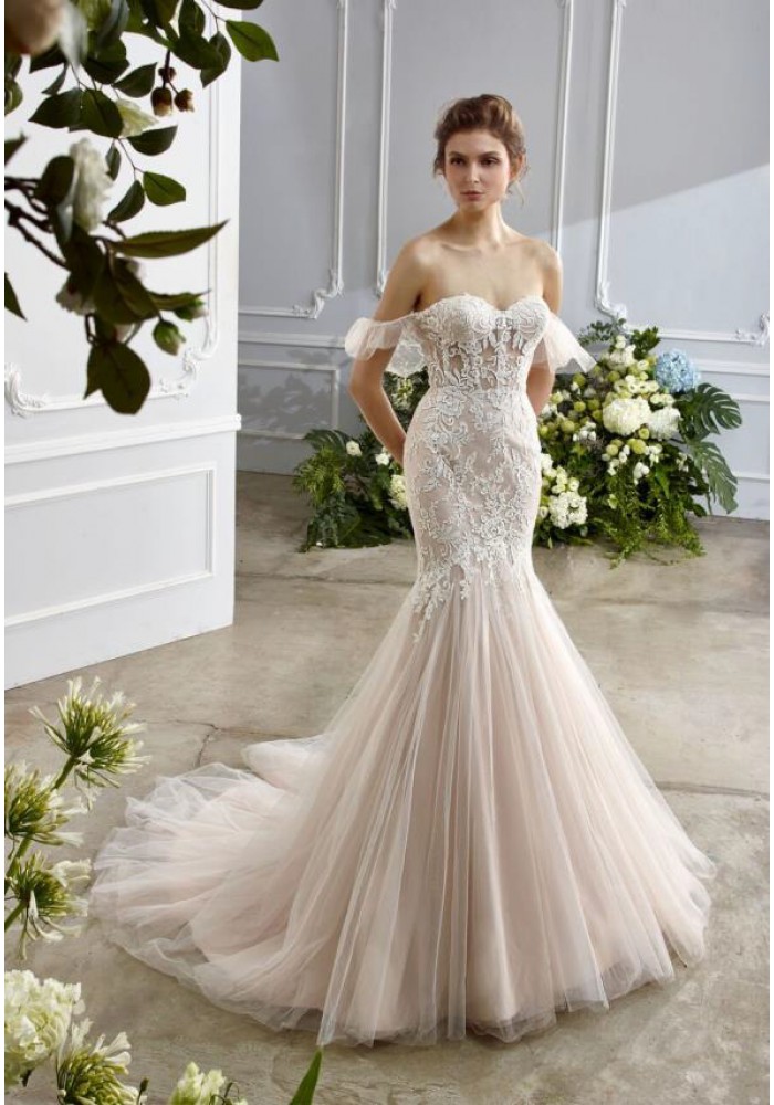 Mermaid Sweetheart Off-the-shoulder Wedding Dress - LV-1786OM