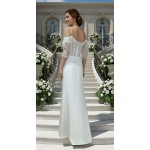 Wedding Dress -Luxury Embroidery Beaded 3-D Floral Laces A-Line- LV-A2007OS