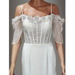 Wedding Dress -Luxury Embroidery Beaded 3-D Floral Laces A-Line- LV-A2007OS