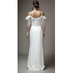 Wedding Dress -Luxury Embroidery Beaded 3-D Floral Laces A-Line- LV-A2007OS