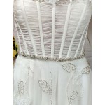 Wedding Dress -Luxury Embroidery Beaded 3-D Floral Laces A-Line- LV-A2007OS