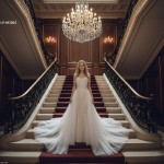 Mermaid - Heavy Beaded and Sequined Wedding Dress with Detachable Tulle Overskirt - LV-M3002OS