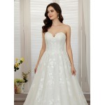 Ball Gown -Heavy Beaded and Sequined Floral Lace Appliqued Tulle Wedding Dress - MO-B1001