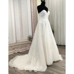 Ball Gown -Heavy Beaded and Sequined Floral Lace Appliqued Tulle Wedding Dress - MO-B1001