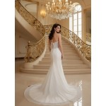 Strapless Sweetheart Dazzling Beaded and Sequined Fitted N Flare Wedding Gown  - MO-F1008