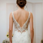 Mermaid Beaded Floral Lace Appliqued Tulle  Wedding Dress - MO-M3001