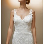 Mermaid Beaded Floral Lace Appliqued Tulle  Wedding Dress - MO-M3001