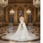 Fitted and Flare Sweet-Heart Beaded Lace Tulle with Heavy Lace Placement Over-Skirt Wedding Dress - OU-F1003OS